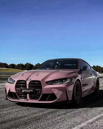 PET Wulong Milk Pink Car Wrap