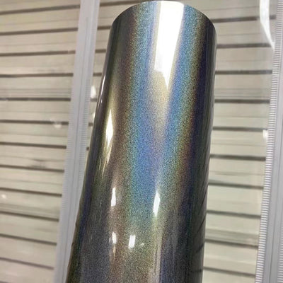 Glossy Iridescence Laser Brown Grey Vehicle Wrap