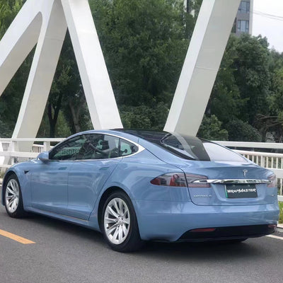 PET Haze Blue Vinyl Wrap