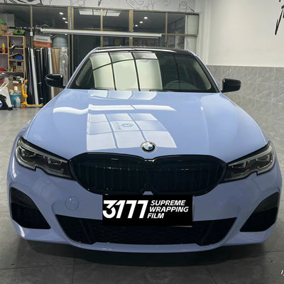 PET Macaron Baby Blue Vinyl Wrap