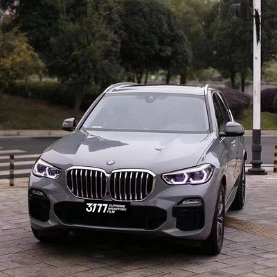 PET Glossy Crystal Nardo Dark Grey Vinyl Wrap