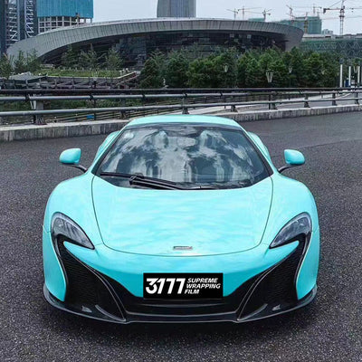 PET Glossy Crystal Tiffany Blue Vinyl Wrap