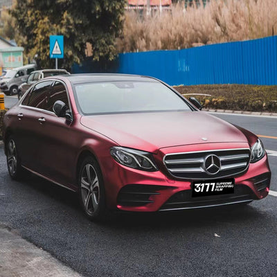 PET Matte Romance Red Car wrap