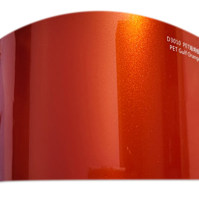 PET Metallic Gulf Orange Vinyl Film