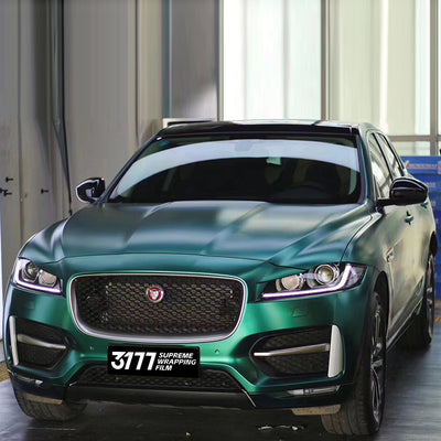 Satin Metallic Emerald Green Vehicle Wraps