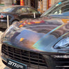 Glossy Iridescence Laser Black Car Wrap