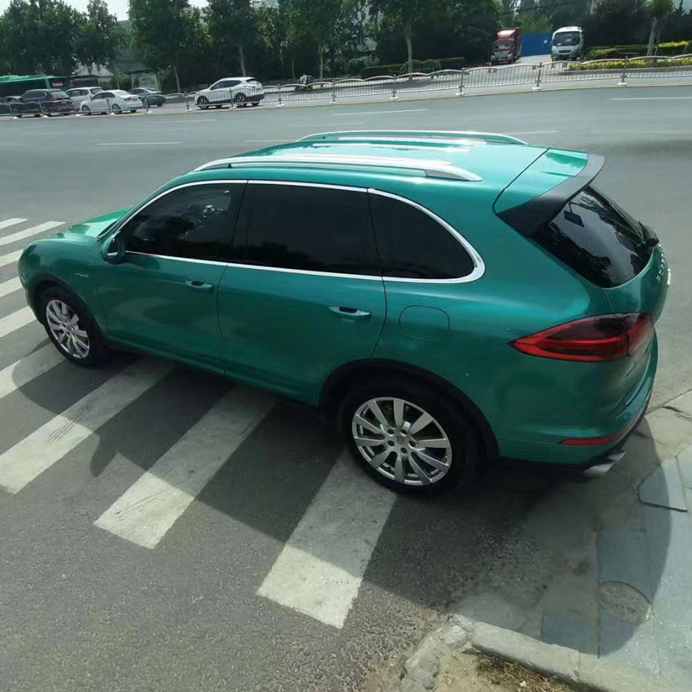 Gloss Iridescent Laser Green Vinyl Wrap