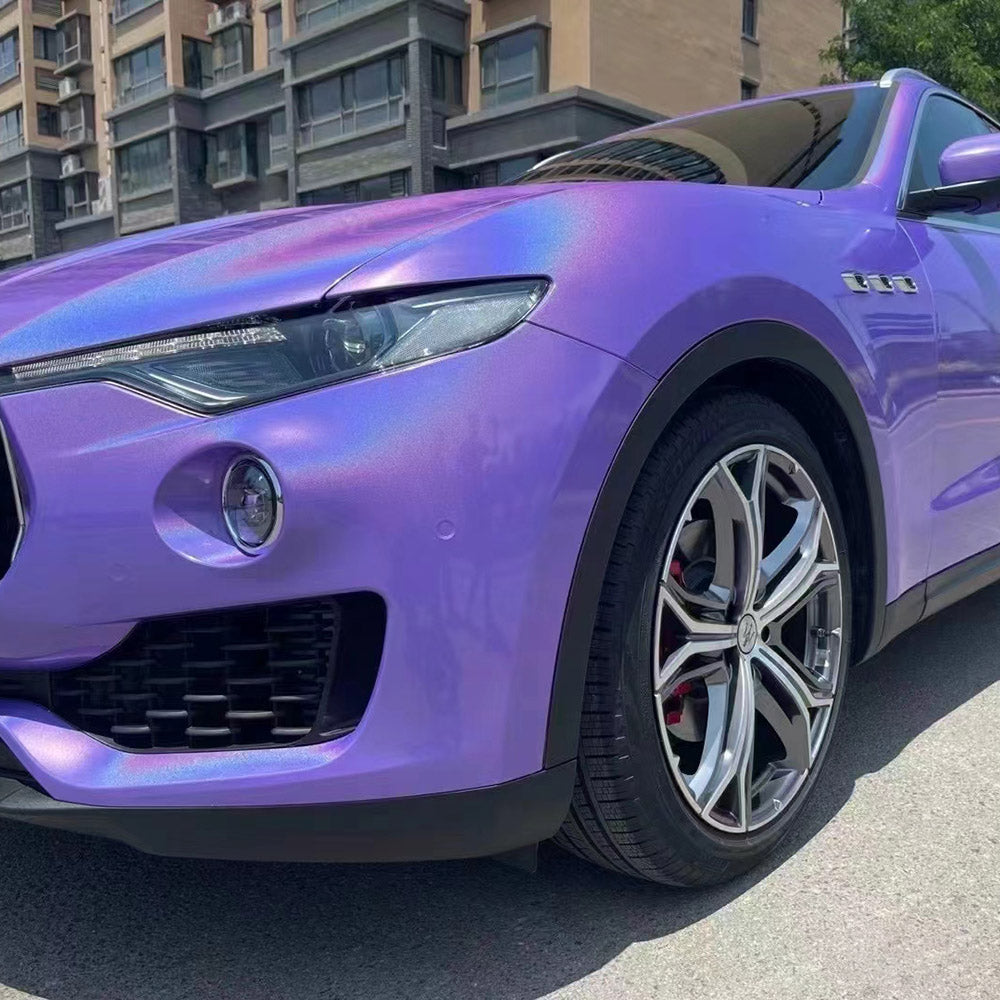 Gloss Iridescent Laser Light Purple Wrap