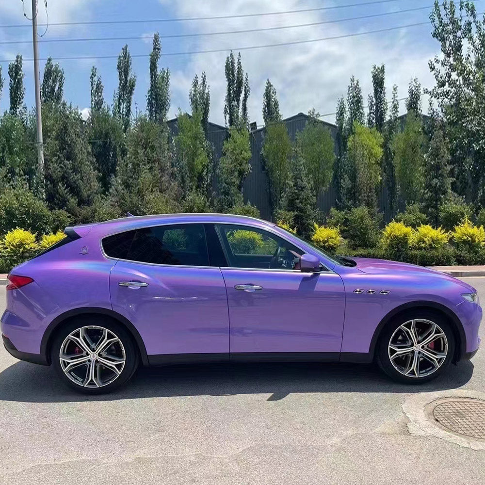 Gloss Iridescent Laser Light Purple Wrap