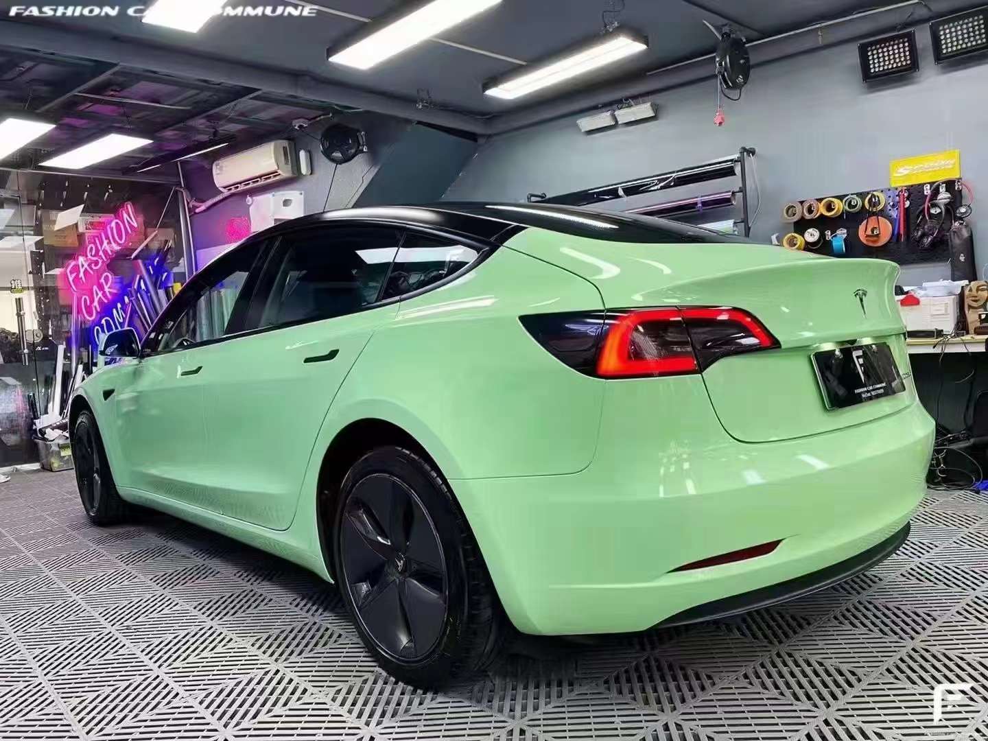 PET Haze Green Vinyl Wrap