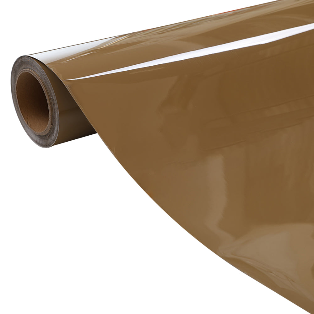 PET Glossy Crystal Desert Yellow Vinyl Wrap