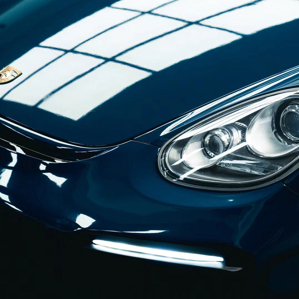 PET Glossy Crystal Porsche Deep Blue Vinyl Wrap