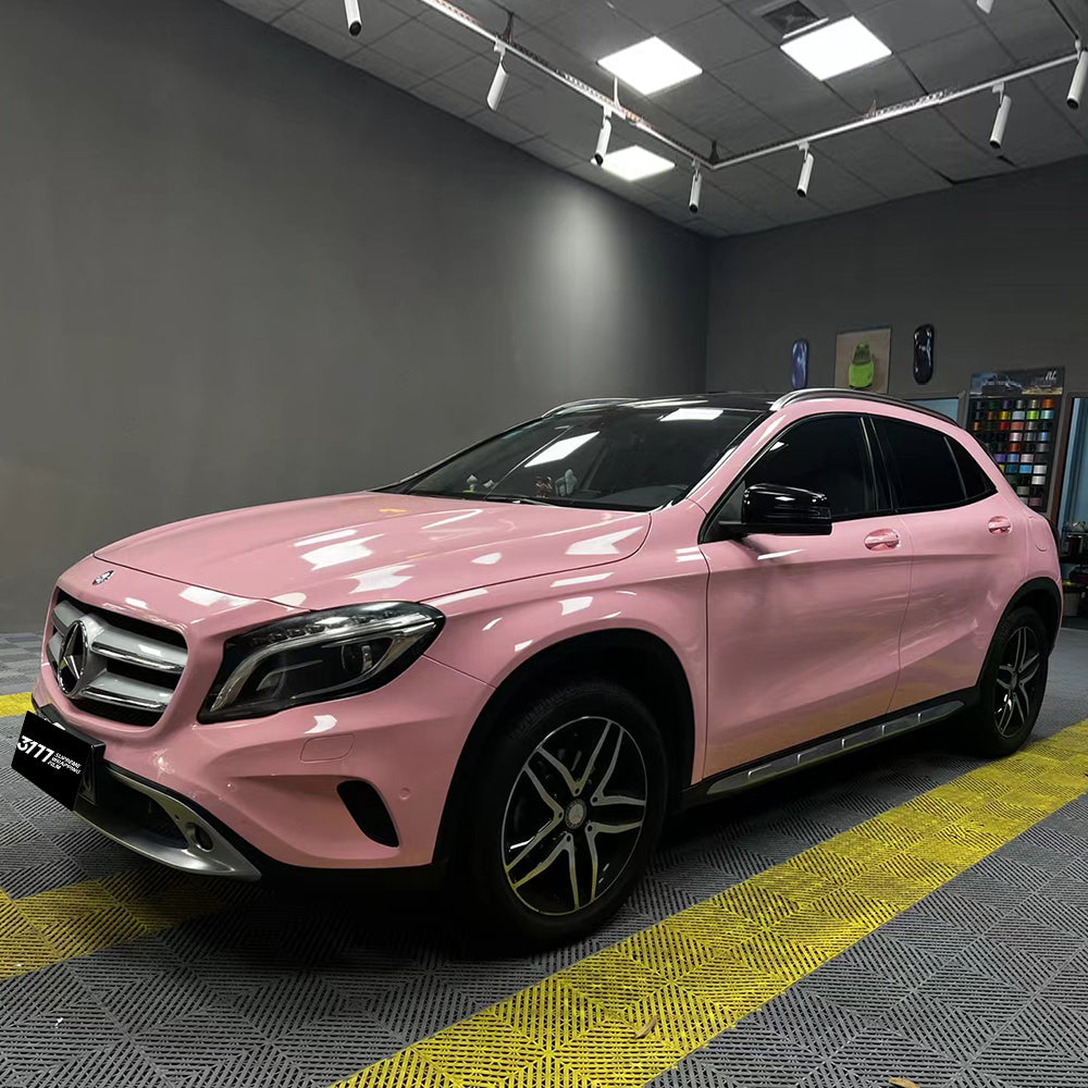 PET Glossy Crystal Peach Pink Vinyl Wrap