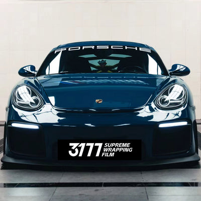 PET Glossy Cystal Porsche Deep Blue Vinyl Wrap