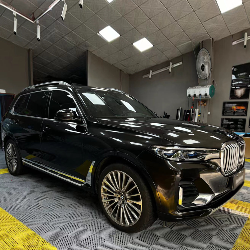 PET Glossy Metallic Black Car Wrap