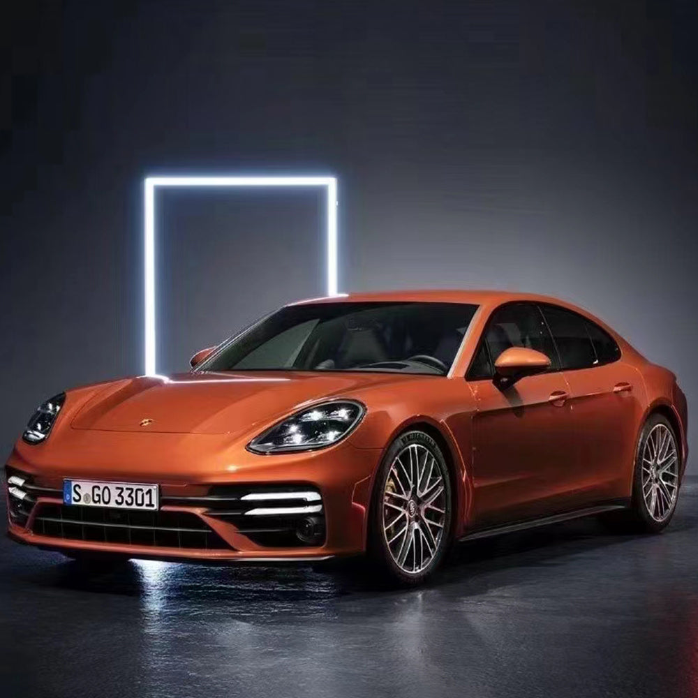 PET Metallic Gulf Orange Vinyl Film