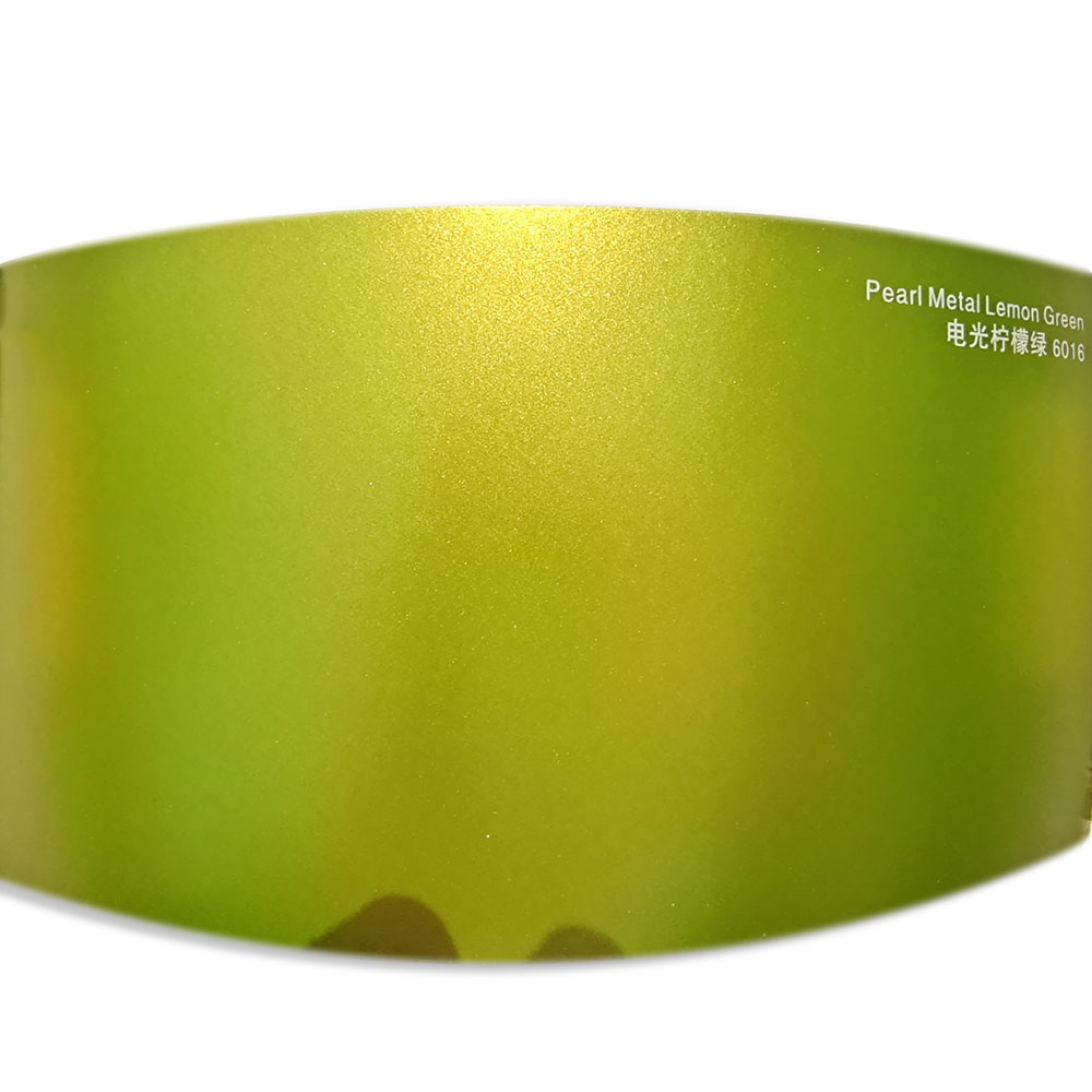 Satin Metallic Lemon Green Vinyl Film