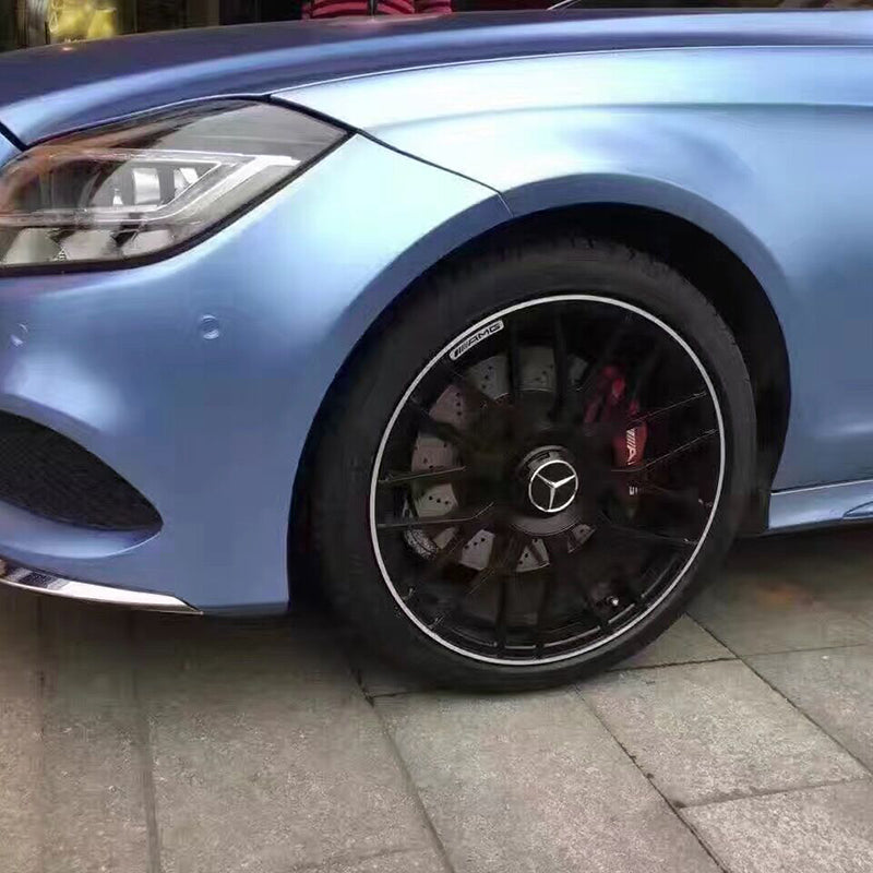 Satin Metallic Mist Blue Wraps