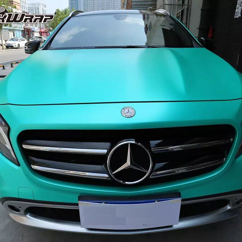 Satin Metallic Lake Green Vinyl Film