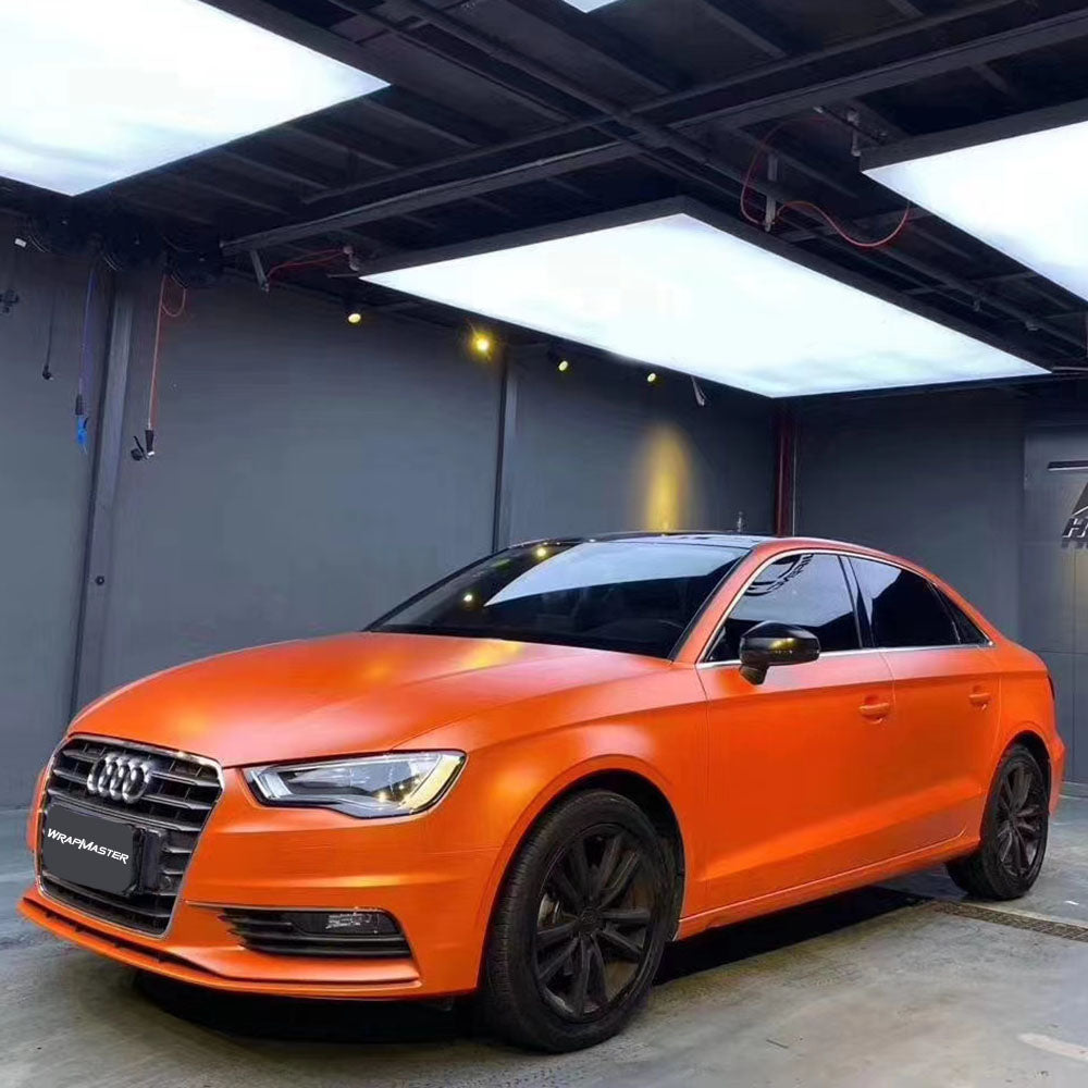 Satin Metallic Orange Color Wraps