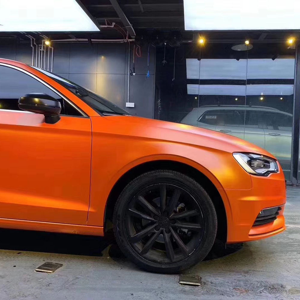 Satin Metallic Orange Color Wraps