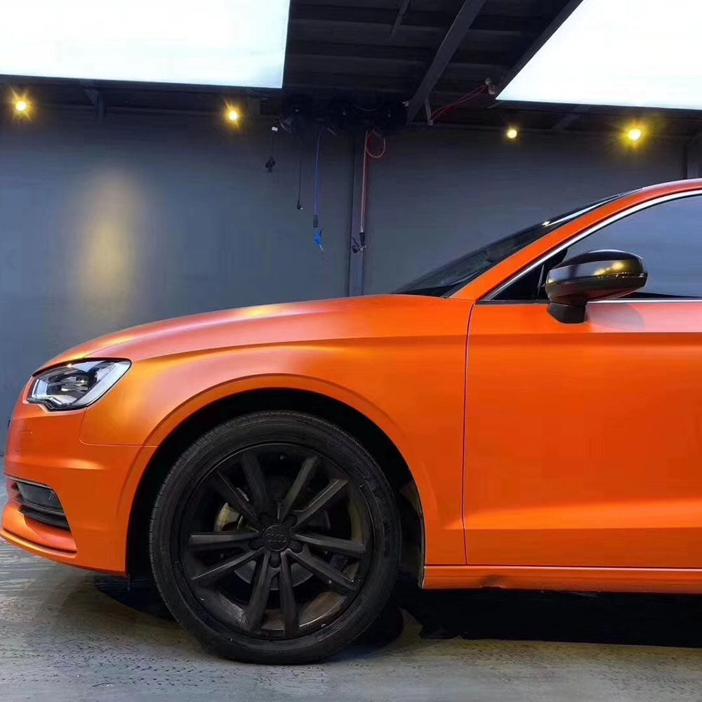 Satin Metallic Orange Color Wraps