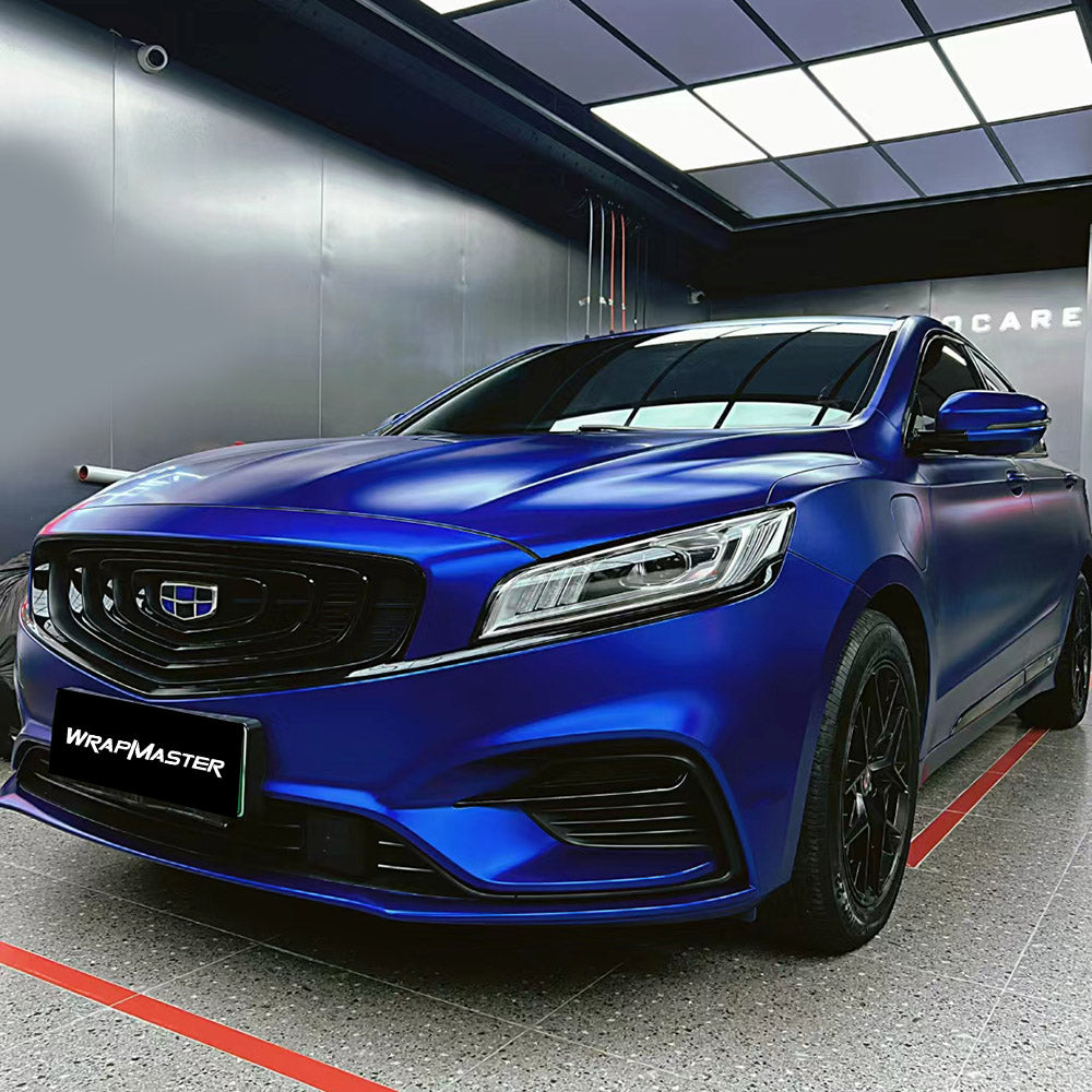 Satin Metallic Navy Blue Vinyl Wrap