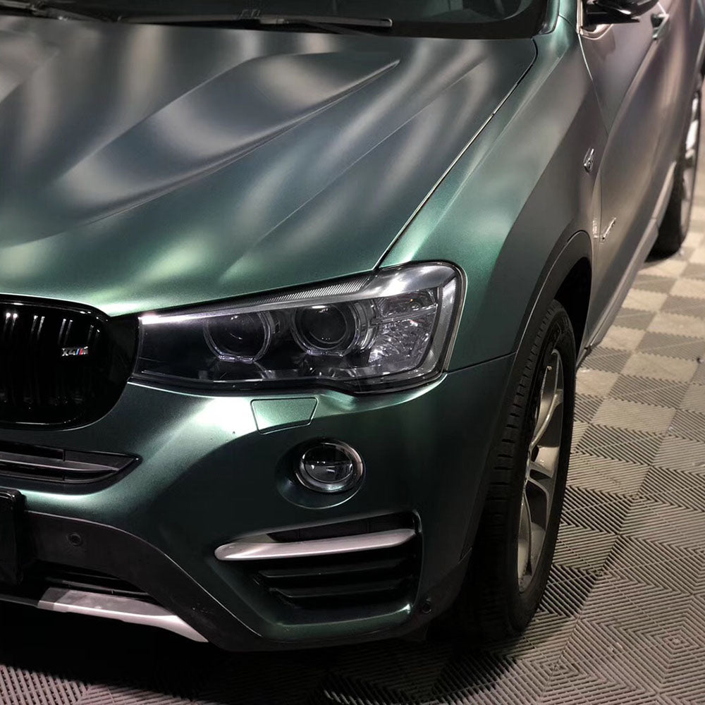 Satin Metallic Dark Green Car Wrap