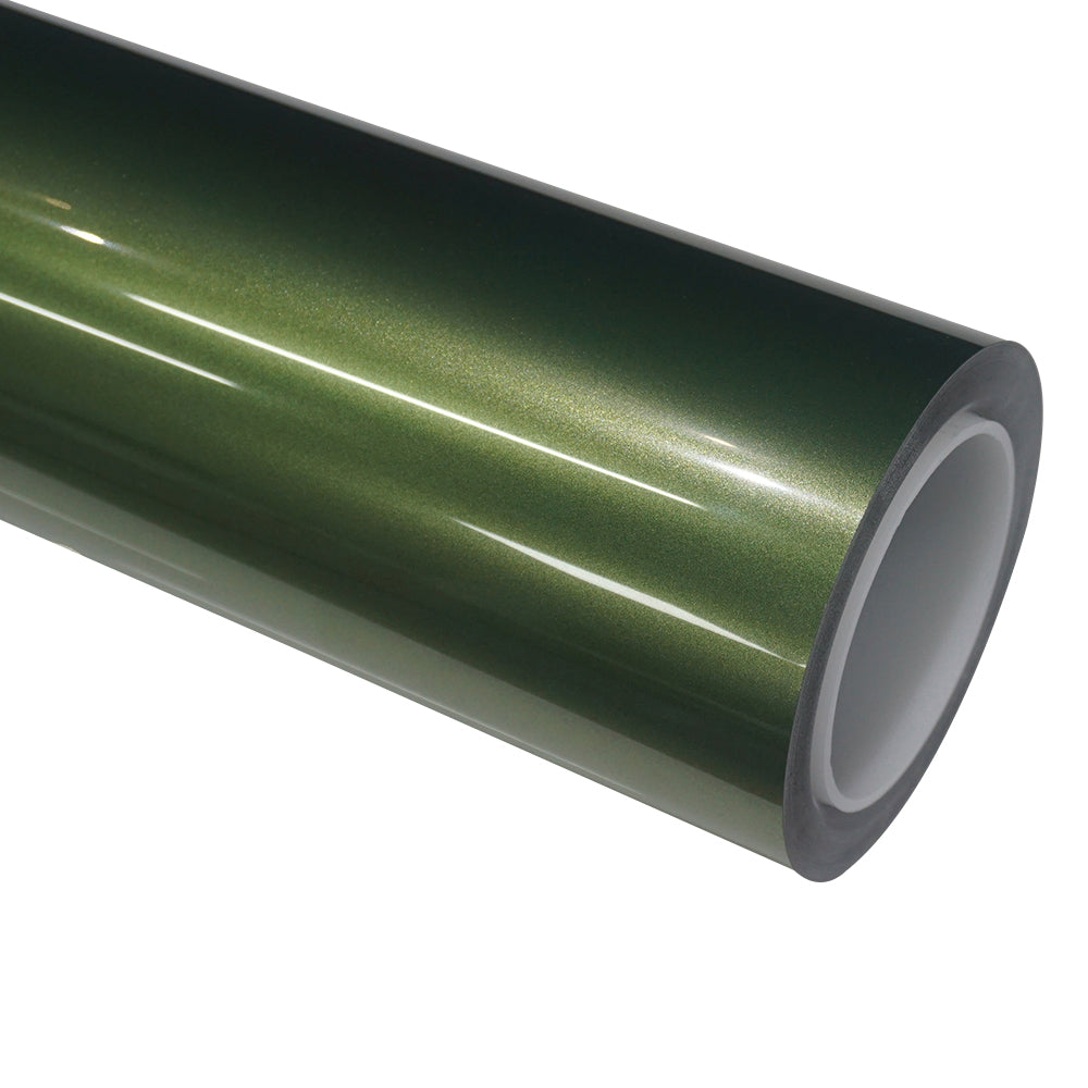 PET Metallic Mamba Green Vinyl Wrap